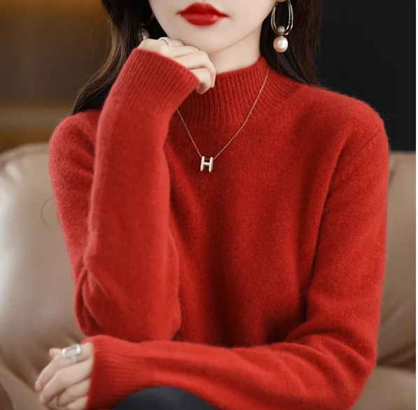 Autumn/Winter Half-High Collar Sweater - Outfitly Co