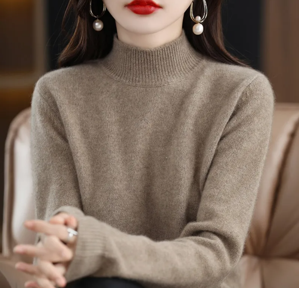 Autumn/Winter Half-High Collar Sweater - Outfitly Co