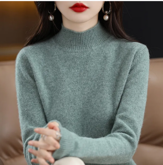 Autumn/Winter Half-High Collar Sweater - Outfitly Co