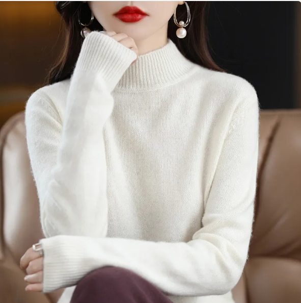 Autumn/Winter Half-High Collar Sweater - Outfitly Co