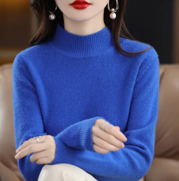 Autumn/Winter Half-High Collar Sweater - Outfitly Co