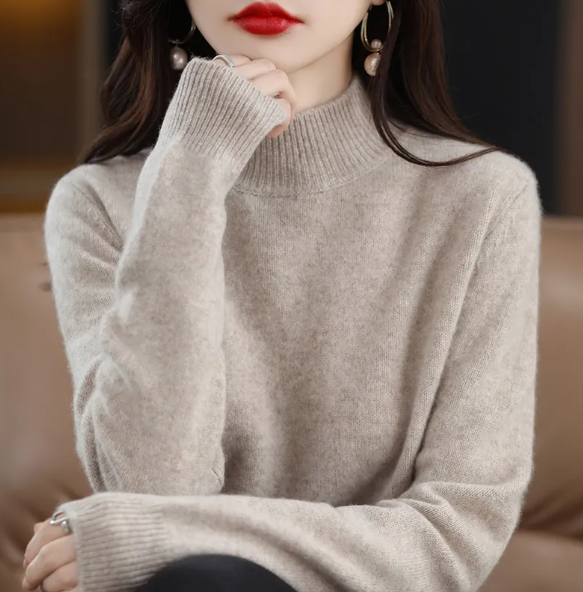 Autumn/Winter Half-High Collar Sweater - Outfitly Co