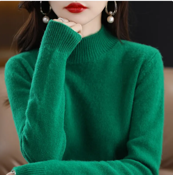 Autumn/Winter Half-High Collar Sweater - Outfitly Co