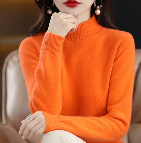 Autumn/Winter Half-High Collar Sweater - Outfitly Co