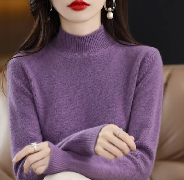 Autumn/Winter Half-High Collar Sweater - Outfitly Co