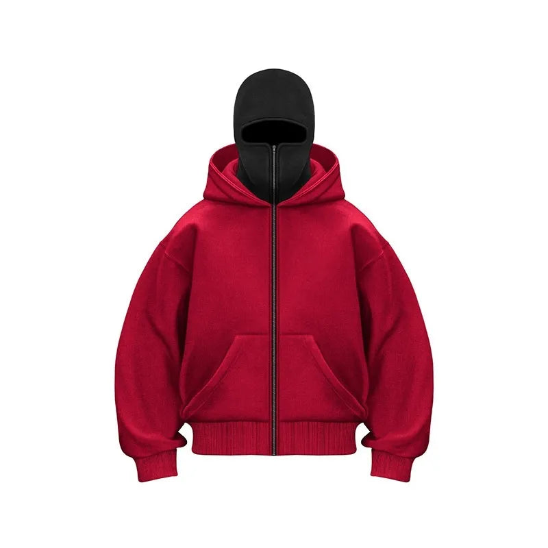 Fleece-lined Double Hooded Sweater - Outfitly Co