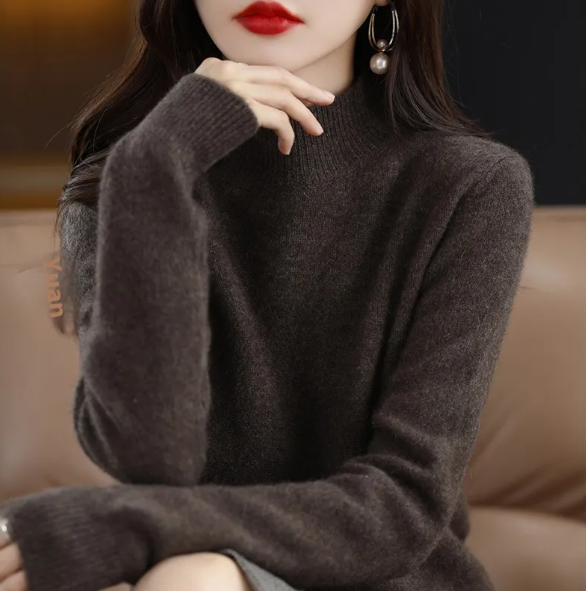 Autumn/Winter Half-High Collar Sweater - Outfitly Co