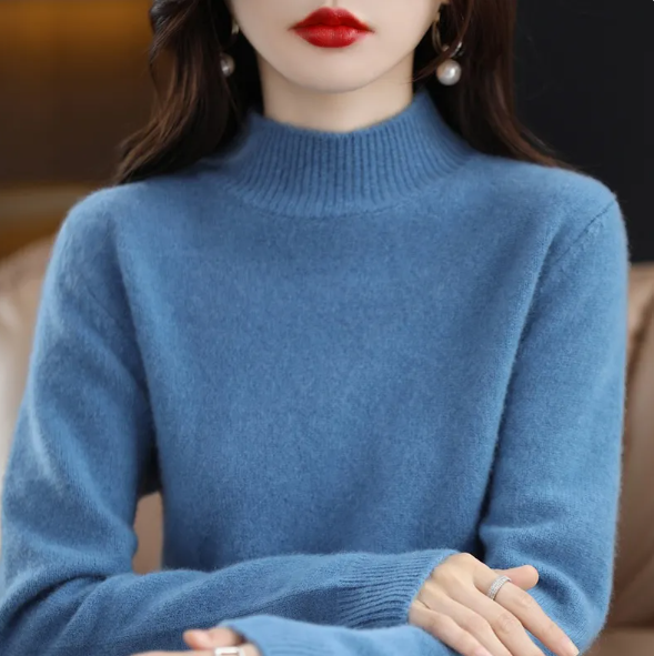 Autumn/Winter Half-High Collar Sweater - Outfitly Co