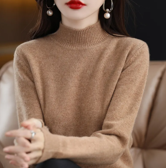 Autumn/Winter Half-High Collar Sweater - Outfitly Co