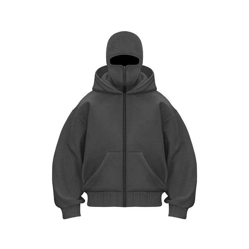 Fleece-lined Double Hooded Sweater - Outfitly Co