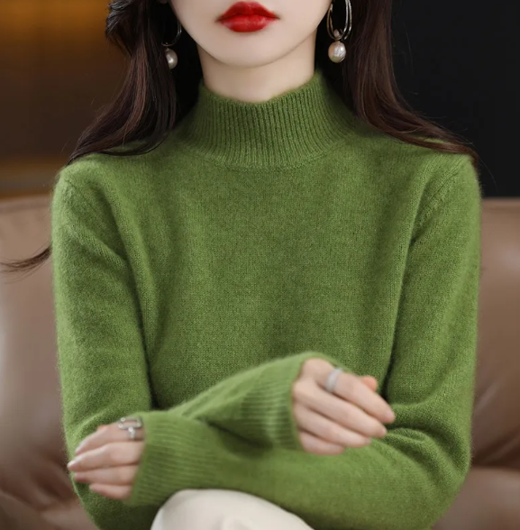 Autumn/Winter Half-High Collar Sweater - Outfitly Co