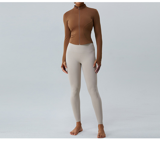 Fleece-Lined Yoga Jacket - Outfitly Co